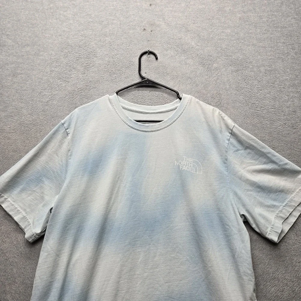 The North Face Men Shirt XL Light Blue Logo Short Sleeve